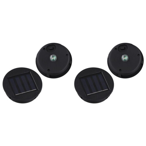 4 Pack Solar Lights Replacement Top Solar Panel Lantern Lid Lights , Lantern Light Replacement , Garden Patio Decor 1