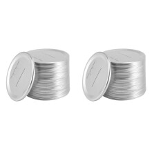 Canning Lids Regular Mouth for /Kerr Jars, Split-Type Metal Mason Jar Lids with Silicone Seals, Silver, 72 PCS