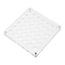 36 Grid Nail Art Storage Box with Magnetic Closure, Clear Rhinestone Organizer Display Case