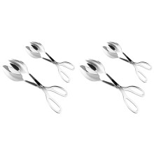 4 Paquets de Pinces à Buffet, Pinces à Salade en Acier Inoxydable, Cuisine Domestique, Gâteau, Fête, Barbecue, Fruits de Mer, Frites