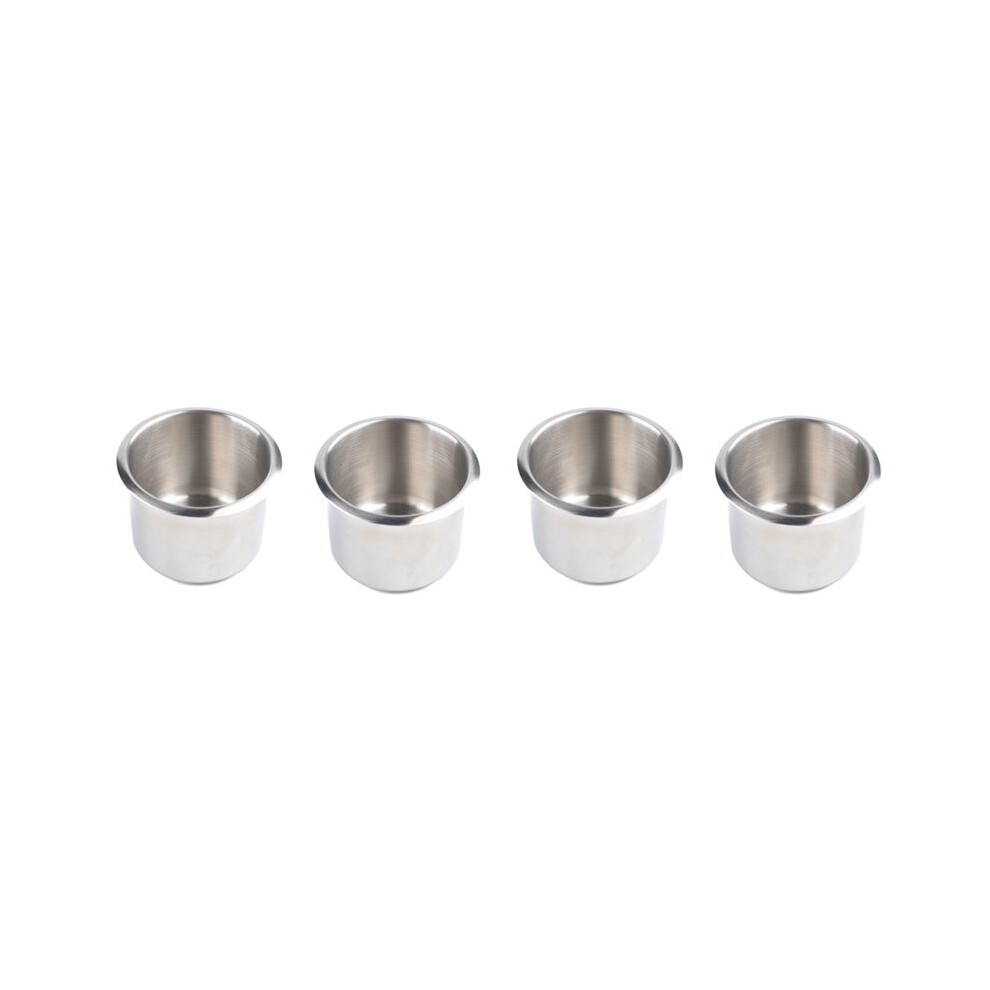 4PCS Marine Boat Yacht RV Recessed Cup Drink Can Holder Stainless Steel Drop-in Cup Holder
