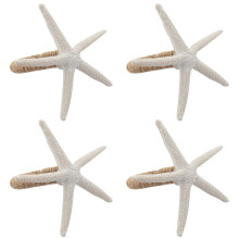Napkin Rings Set of 4, Sea Star Napkin Ring for Starfish Serviette for Tables, Wedding, Birthday, Banquet, Christmas