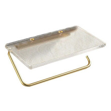 Toiletrolhouder Wandgemonteerde Tissuehouder No-Punch Roll Holder Badkameraccessoires Goud