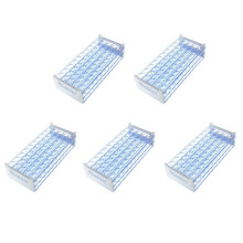 5X Plastic Test Tube Stand Bracket Rack for 12-13MM Test Tubes 50 Hole Positions