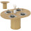 Homcom Mesa Comedor Extensible Marrón 150 x 110 x 75 cm 1