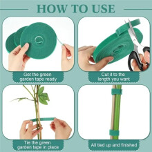 Brida de Cables de Nailon Autoadhesiva, Soporte de Bucle de Gancho Ajustable para Plantas, Vendaje de Hilo de Jardín, Tiras de Cinta de Sujeción