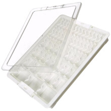 Clear Bead Storage Box with MultiCompartment Layout for Jewelry Making and Nail Art Supplies