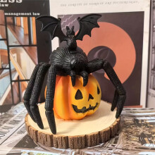 Halloween Spider Pumpkins Decorations for Fall Halloween Home Decor Tabletop PartyDecor and Holiday Decorations