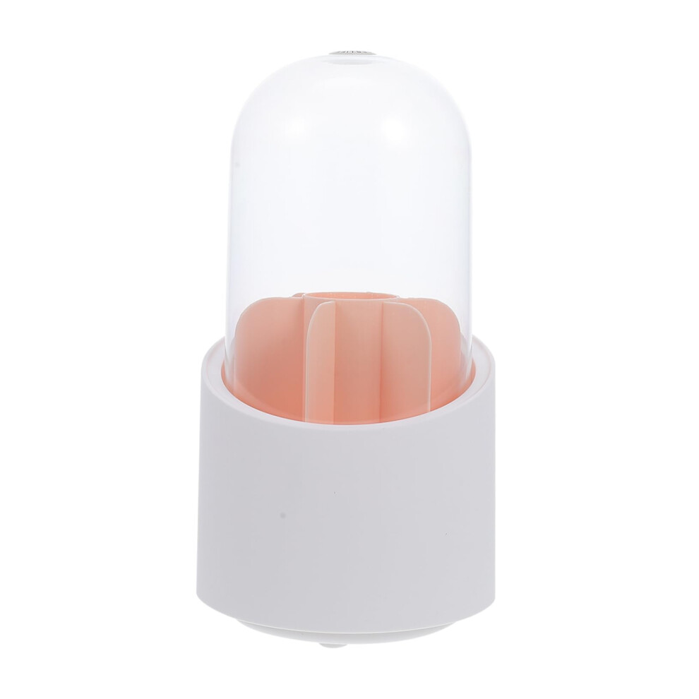 Pink 360 Rotating Makeup Brush Holder and Drying Stand for Vanity Organizer