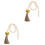 2Pièces Sonnette Pour Chien Beige En Matériau Robuste 3
