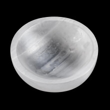 3.15Inch Selenite Charging Bowl for Crystals, Round Jewelry Storage and Meditation Use