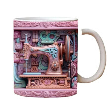New 3D Sewing Painted Mug 3D Space Mug Christmas Gift Home Decor Mugs Coffee Cups Room Decoration and Display A