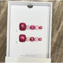 (J 6) Glossy Cat\'s Eye Press On Nails - 10Pcs Salon Style