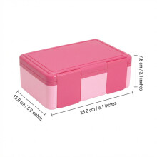 (1450ml Rose) Kids Bento Box - Microwave Safe & Sealable