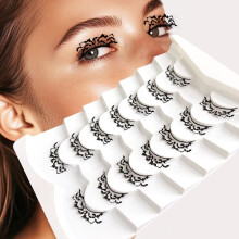 (Clouds and bats play in thousands) Halloween Anime Fake Lashes for Parties & Travel