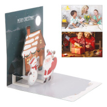 3D-Weihnachtsgrußkarte mit Umschlag & Sticker für Feiertage und Hochzeiten