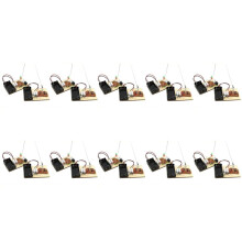 10X Kits STEM, Aprender CóDigo Morse, Construir uma MáQuina de TeléGrafo, Experimento de Circuito EléTrico, Kit de Eletricidade (Sem Bateria)