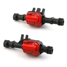 2Pcs Metal Front and Rear Axle Housing with Differential Cover 300G for TRX4 1/10 RC Crawler Car Upgrade Parts,1