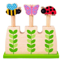 Jogo de jardim de madeira pop up - BIGJIGS - Para bebê - Verde e multicolorido - A partir dos 12 meses - Exterior