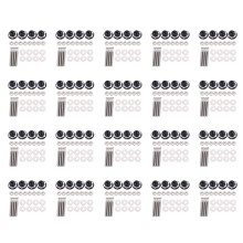 80X Push Button Quick Release Car Hood Bonnet Pin Lock Bumper Clip Black