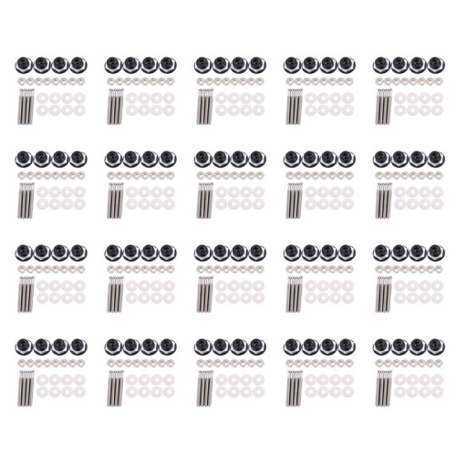 80X Push Button Quick Release Car Hood Bonnet  Pin Lock Bumper Clip Black