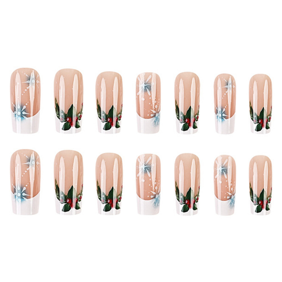Dachuang Beauty French Tip False Nails - Zero Pressure, Resin Material