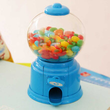 (Blue) Mini Candy Machine & Coin Bank - Kids Toy Gift (50)