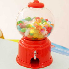 (Red) Mini Candy Machine & Coin Bank - Kids Toy Gift (50)
