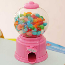 (Pink) Mini Candy Machine & Coin Bank - Kids Toy Gift (50)