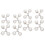 8Pièces Boutons De Taille Réglables En Alliage Blanc Pour Jeans 4