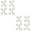 8Pièces Boutons De Taille Réglables En Alliage Blanc Pour Jeans 6