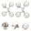 8Pièces Boutons De Taille Réglables En Alliage Blanc Pour Jeans 8