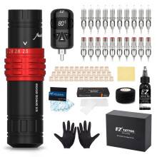 Rotary Tattoo Pen Kit for Beginners with Adjustable Stroke 2.54.0mm and Battery Power