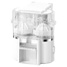 DualHead Electric Orange Juicer Squeezer Citrus Juicer Machines with Power Cord Cleaning Brush for Home Kitchen B