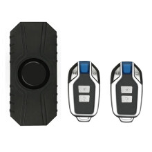 Allarme A Vibrazione Wireless con 2 Telecomandi per Biciclette e Motociclette, Ricaricabile Tramite USB, Impermeabile