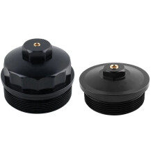 Car Aluminum Oil Filter Cap & Fuel Filter Cap for F250 F350 F450 F550 6.0L 2003-2007 Powerstroke Auto Parts