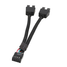 1 Szt. PrzedłUżAcz USB PłYty GłóWnej Komputera 9 Pin 1 żEńSki na 2 MęSkie Y Splitter PrzedłUżAcz Audio HD na PC DIY