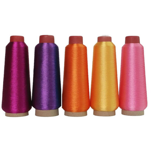 Luxurious Metallic Embroidery Thread Kit - 5Cones, 3000M Each, Total 15000M for Decorative Sewing