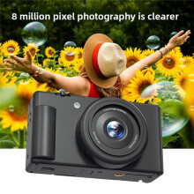 Appareil Photo Numérique Compact 5K, Zoom Numérique 18x, Enregistreur Vidéo Vlog Vintage, Écran Selfie, Webcam