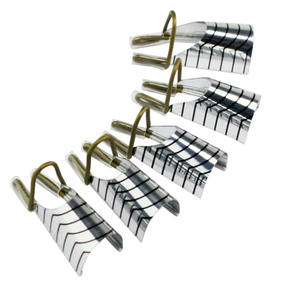 RHX 10x Reusable Acrylic Nail Forms for French Tips and Extensions with Precise Curve Control
