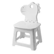 Step Stool for Kids Dinosaur Foldable Step Stool with Back Support Furniture Home Shoe Changing Chair