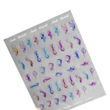 Pink Self Adhesive Nail Stickers with Creative Pattern Design, Easy Peel and Long Lasting Salon Finish
