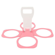 Foldable Cup Holder - 4-Hole Capacity Beverage Tray, Reusable, Portable Cup Holder, Hand-Held Cup Holder