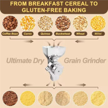 Grain Mill Attachment Fit for Stand Mixer,12-Level Adjustable Flour Mill Grain Grinder for