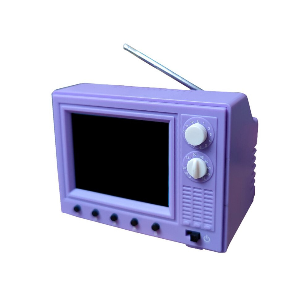 Dollhouse Second Generation Retro Tv Can Be Played Cartoon Toy Miniature Television Toys Furniture Playable Video 4711436236302
