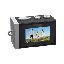 HD 1080P Keychain Retro Camera with 1.14 Inch Display Portable Camera Travel Photography Support Memory Card A