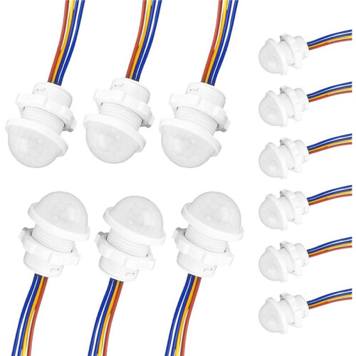 12 Pack Motion Sensor  85-265V 40W PIR Wall & Ceiling Mount with 30s Auto-Off Night Mode