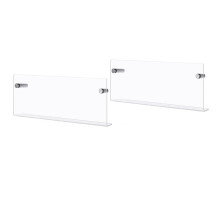 Acrylic Magazine Holder, 2 Pack Hanging Bookshelf Magazine Rack, Wall Mounted Floating Brochure Display for Waiting Room