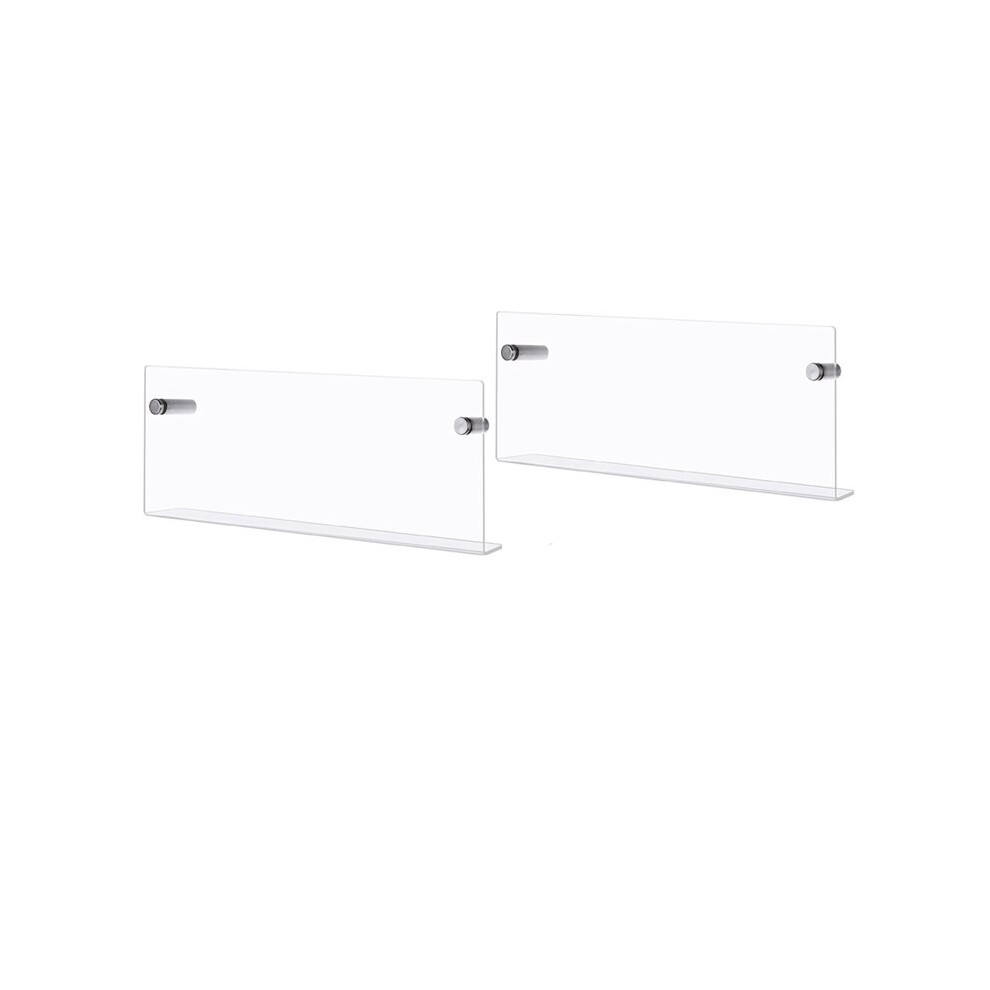Acrylic Magazine Holder, 2 Pack Hanging Bookshelf Magazine Rack, Wall Mounted Floating Brochure Display For Waiting Room 4713442998632