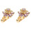 2Pièces Accessoire Montre Compact Violet En Alliage Avec Strass Décor 2